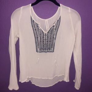 White Aztec Blouse